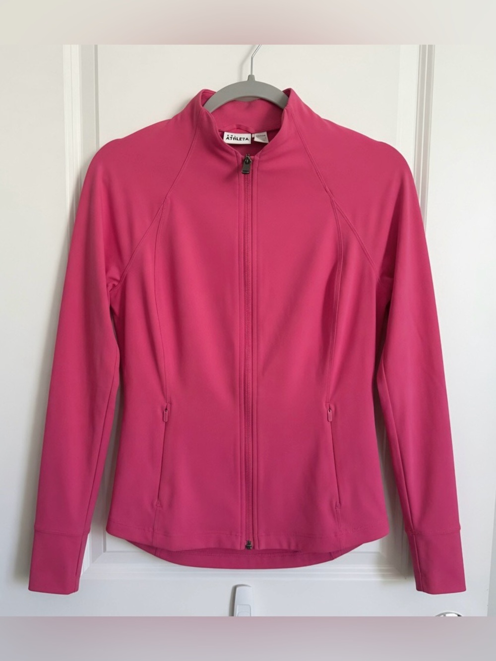 Athleta Bright Pink Full-Zip Salutation Jacket